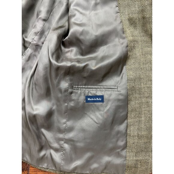 NEW Ralph Lauren 100 % Lino Jacket Blazer 40R GARRISON Italy Herringbone - Picture 6 of 12